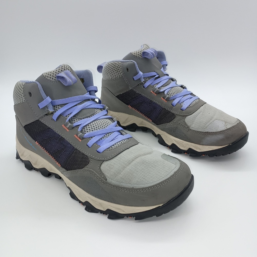 Columbia Peakfreak X2 Mid Outdry Hiking Boots Grey Purple BL0163-088 Womens 10